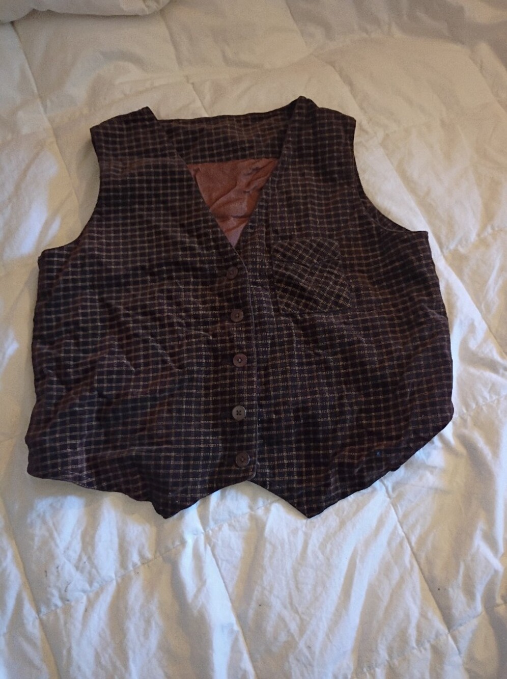 Vintage Plaid Vest